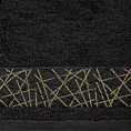 Ręcznik kąpielowy 50x90 cm bawełniany kolor czarny z żakardową bordiurą 480 g/m2 NIKA