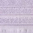 Ręcznik kąpielowy 70x140 cm bawełniany kolor liliowy z ozdobnym stębnowaniem 500 g/m2 POLA