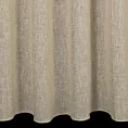 Firana szyta na taśmie 5 cm beżowa z delikatnej w dotyku etaminy w stylu eko z efektem kreszowania, wykończona obciążnikiem