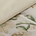 Pościel 220x200 cm bawełniana kolor beżowy, kremowy w kwiaty SONIA 32