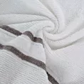 Ręcznik do rąk 30x50 cm bawełniany kolor biały w kontrastujące pasy 500 g/m2 DINA
