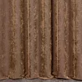 Zasłona szyta na taśmie 5 cm miedziana z miękkiej tkaniny szenilowej typu dimout o naturalnym splocie