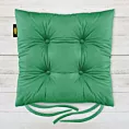 Poduszka na krzesło dwustronna 40 x 40 x 8 cm welwetowa ciemnozielona