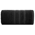 Ręcznik kąpielowy 100x150 cm bawełniany kolor czarny z ozdobną bordiurą 500 g/m2 MILO
