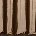 Zasłona szyta na taśmie 5 cm ciemnobeżowa z miękkiej welwetowej tkaniny z połyskiem