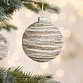 Szklana bombka choinkowa z wzorem strukturalnym w stylu boho
