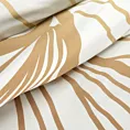 Pościel 220x200 cm z makosatyny bawełnianej kolor biały, złoty z fantazyjnym wzorem LUNA 3 Limited Collection