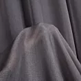 Firana szyta na taśmie 5 cm grafitowa z półmatowej etaminy o luźnym splocie, wykończona obciążnikiem