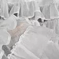 Zazdrostka biała z etaminy zdobiona subtelnymi falbanami 150x70 cm szelki LILIA