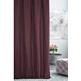 Zasłona szyta na taśmie 5 cm DORA - HIT burgundowa z miękkiej tkaniny o welurowej strukturze