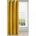 Zasłona musztardowa z matowego welwetu 140x250 cm przelotka - MELANIE