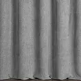 Zasłona szyta na taśmie 5 cm stalowa z miękkiej matowej tkaniny szenilowej o naturalnym splocie