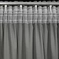 Zasłona welwetowa stalowa zdobiona falbanami 140x270 taśma - CHARLOTTE 1