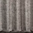 Zasłona szyta na taśmie 5 cm stalowa z tkaniny z wzorem przetykanym błyszczącą nicią
