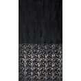 Zasłona welwetowa czarno, szampańska z nadrukiem metalicznym 140x270 cm taśma - MARIELA