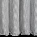 Zasłona szyta na tunelu biało popielata z delikatnej tkaniny w kratkę