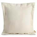 Poszewka na poduszkę  55x55 cm z szenilowej tkaniny kremowa o widocznym ozdobnym splocie Eva Minge Elegante
