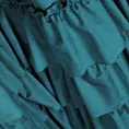 Zasłona welwetowa ciemnoturkusowa zdobiona falbanami 140x250 przelotka - CHARLOTTE 1