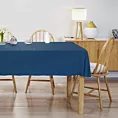 Obrus szyty ENYA granatowy z miękkiej półmatowej tkaniny welwetowej