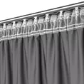 Zasłona grafitowa z tkaniny welurowej 300x260 cm taśma - Dora