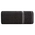 Ręcznik kąpielowy 50x90 cm bawełniany kolor czarny z bordiurą w paseczki 450 g/m2 TAYLOR Ella Line