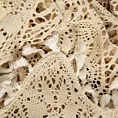 Zazdrostka jasnobeżowa ażurowa  w stylu boho zdobiona subtelnymi frędzelkami 150x30 cm tunel MOLY