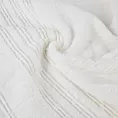Ręcznik kąpielowy 70x140 cm bawełniany kolor biały podkreślony bordiurą tkaną w wypukłe paski 500 g/m2 ROME