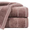 Ręcznik kąpielowy 50x90 cm bawełniany kolor ciemnoróżowy z welurową bordiurą 500 g/m2 ELZA
