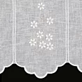 Tkanina firanowa zazdrostka z haftowanym wzorem