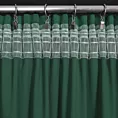 Zasłona welwetowa ciemnozielona zdobiona falbanami 140x270 taśma - CHARLOTTE 1