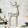 Figurka świąteczna RENIFER z metalu i dużymi rogami