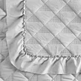 Narzuta srebrna 200x220 cm obszyta falbaną pikowana techniką hot press VANESA Eurofirany Classic