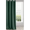 Zasłona ciemnozielona z gładkiej tkaniny zaciemniającej typu - BLACKOUT 135x250 cm przelotka - PARISA - Design 91