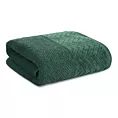 Ręcznik do rąk 30x50 cm bawełniany kolor zielony o ryżowej strukturze z welwetową bordiurą 500 g/m2 LOREN