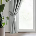 Zasłona welwetowa jasnoszara, troczek w zestawie 140x270 cm przelotka - ANTARA
