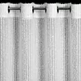 Zasłona biała zdobiona moherową nicią z tkaniny szyfonowej 135x250 cm przelotka - SELMA - Eva Mingę