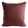 Poszewka na poduszkę 45x45 cm welwetowa bordowo, różowa z roślinnym nadrukiem VELVET 211