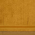 Ręcznik do rąk 30x50 cm bawełniany kolor ciemnożółty z bordiurą w paski 500 g/m2 ABBIE