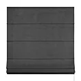 Roleta rzymska grafitowa z grubej, matowej tkaniny welwetowej o gramaturze 380g/m2