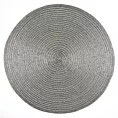 Podkładka okrągła na stół srebrna średnica 38 cm IVA utkana ze srebrnej nici