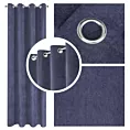 Zasłona granatowa o strukturze sztruksu 140x250 przelotka - JULIE