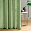 Zasłona szyta na taśmie 5 cm WALDO jasnozielona ze szlachetnej grubej tkaniny welwetowej o gramaturze 400g/m2