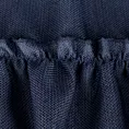 Zasłona granatowa z falbaną z tkaniny o płóciennym splocie 140x260 cm taśma - LENA