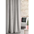 Zasłona szyta na flexach ENYA stalowa z miękkiej półmatowej tkaniny welwetowej