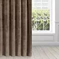 Zasłona brązowa z ekskluzywnego aksamitnego welwetu 290 g/m2 140x270 cm taśma - RIA - Diva Line