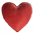 Poduszka w kształcie serca 45 x 45 cm z welurowej tkaniny czerwona