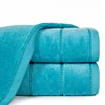 Ręcznik kąpielowy 50x90 cm bawełniany kolor turkusowy z welwetową ozdobną bordiurą 500 g/m2 MARI