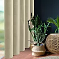 Zasłona jasnobeżowa z tkaniny welurowej 260x280 cm tunel Dora