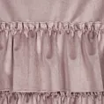 Zasłona welwetowa pudrowo różowa zdobiona falbanami 140x270 cm taśma - CHARLOTTE