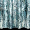 Zasłona welwetowa turkusowa z efektem błyszczącej przecierki 140x250 cm przelotka - MALIA